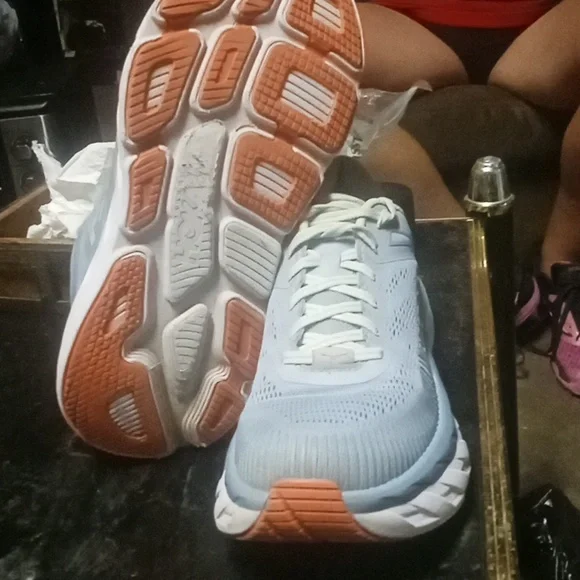 Hoka One One Bondi 7 Shoes Blue Fog Running Walking Athletic Gym Womens Size 8.5 - Picture 5 of 6